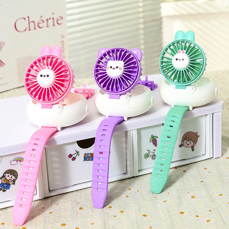 Women's portable handheld fan in cute rabbit design Bowlift