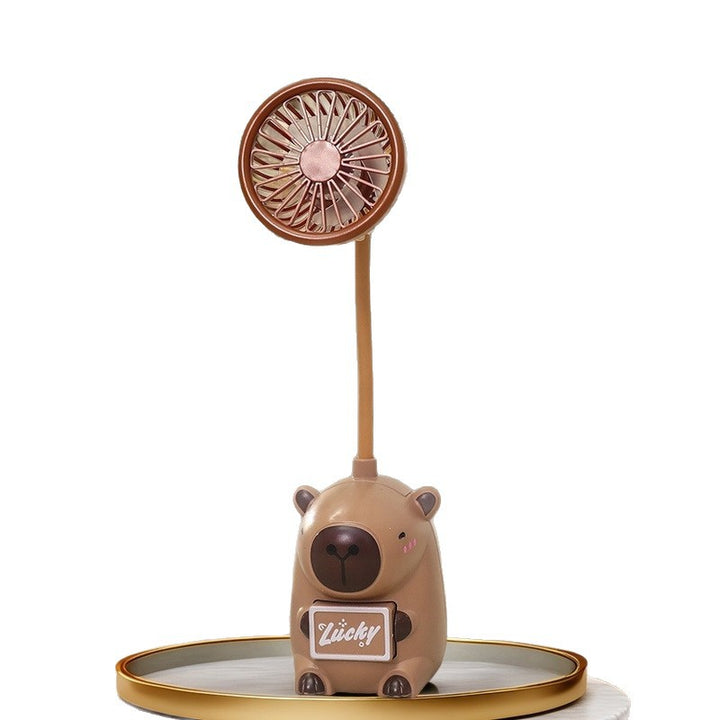Unisex Portable Hand Fan in Animal Design with Flexible Holder Bowlift