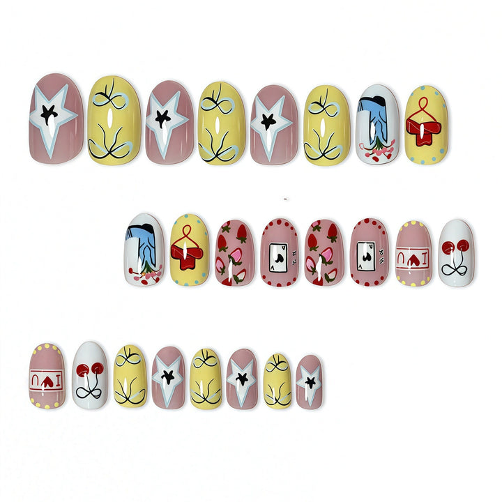 Artistic Cherry Blossom Press-On Nails Bowlift