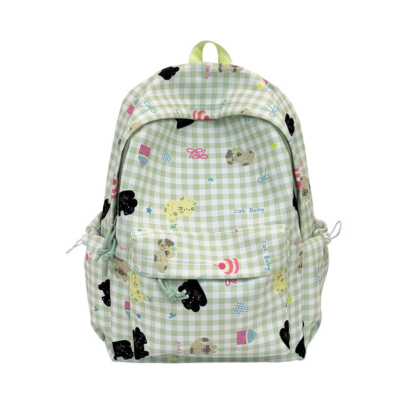 Playful Character Patterned Backpack Bowlift
