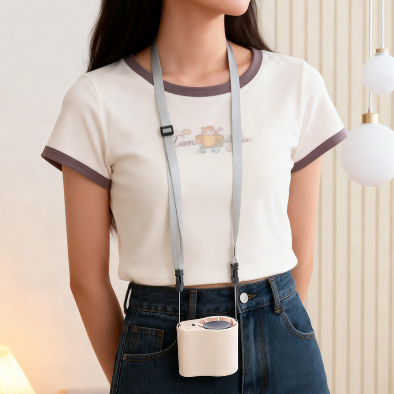 Women's Portable Clip Fan with LED Temperature Display Bowlift