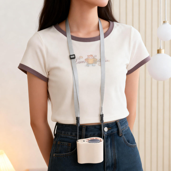 Women's Portable Clip Fan with LED Temperature Display Bowlift