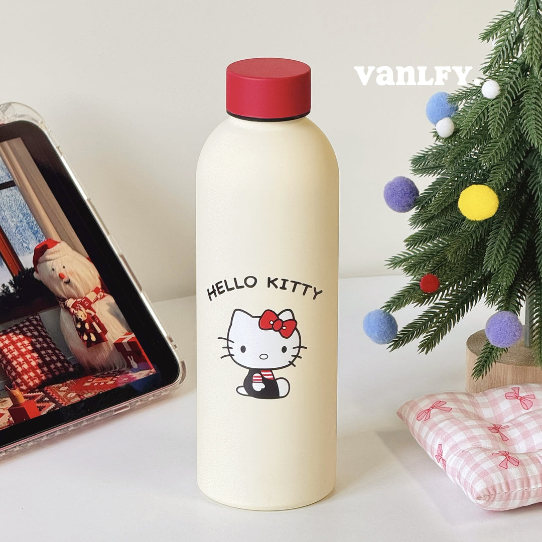 Ladies insulated drink bottle with cheerful Hello Kitty design Bowlift