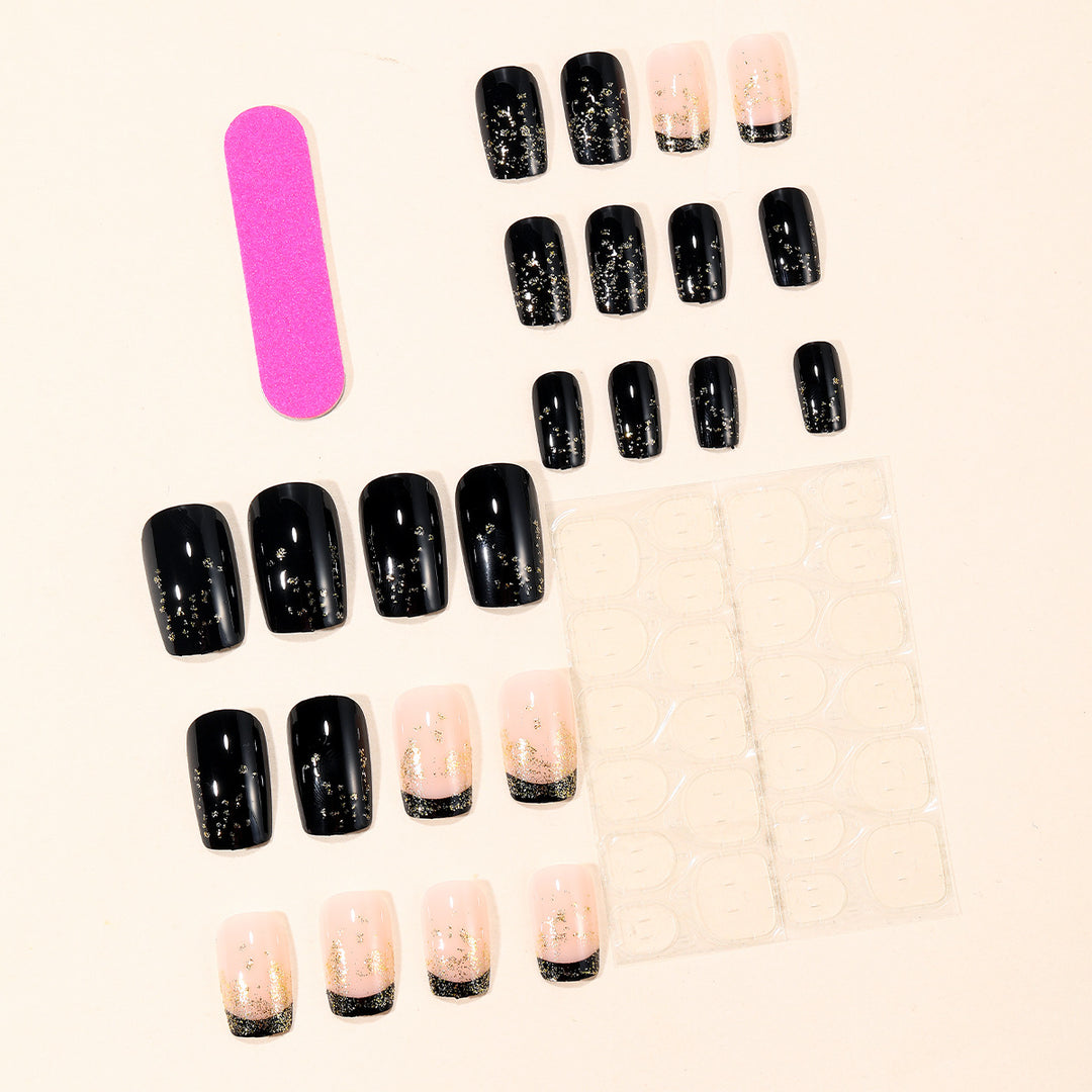 Elegant Glitter Ombre Nail Art Extensions Bowlift