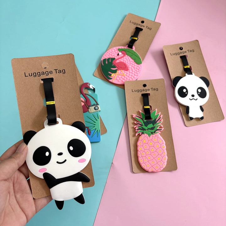 Cute Panda-Themed Luggage Tag Bowlift