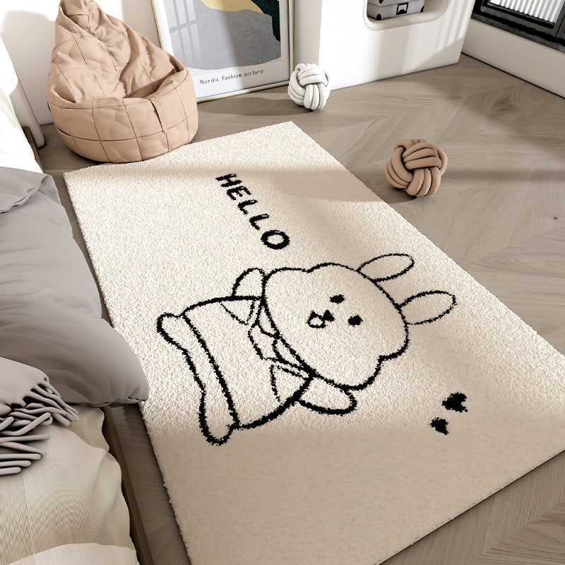 Plush Bunny-Themed Area Rug