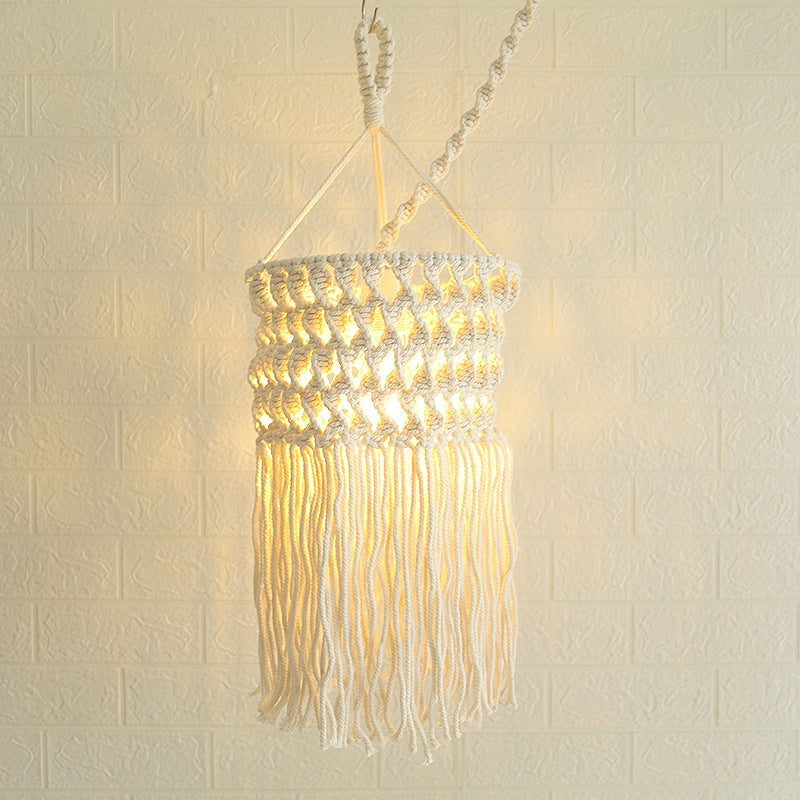 Macramé Pendant Light Fixture Bowlift