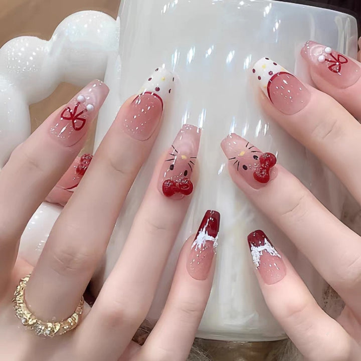 Ombre Nail Art Press-On Nails Set Bowlift