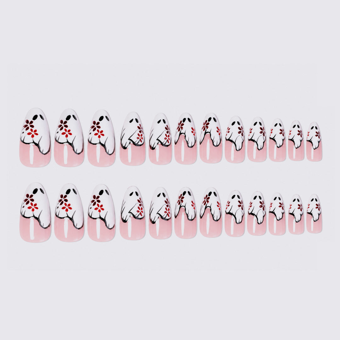 Artificial nail set with floral design Bowlift