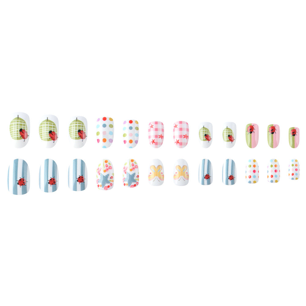 Whimsical Decorative Press-On Nail Art Set Bowlift