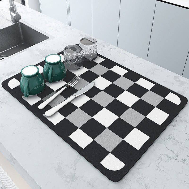 Vintage Mosaic Kitchen Counter Mat Bowlift