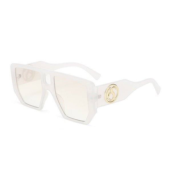 Women’s square sunglasses with striking pattern and golden accents Bowlift