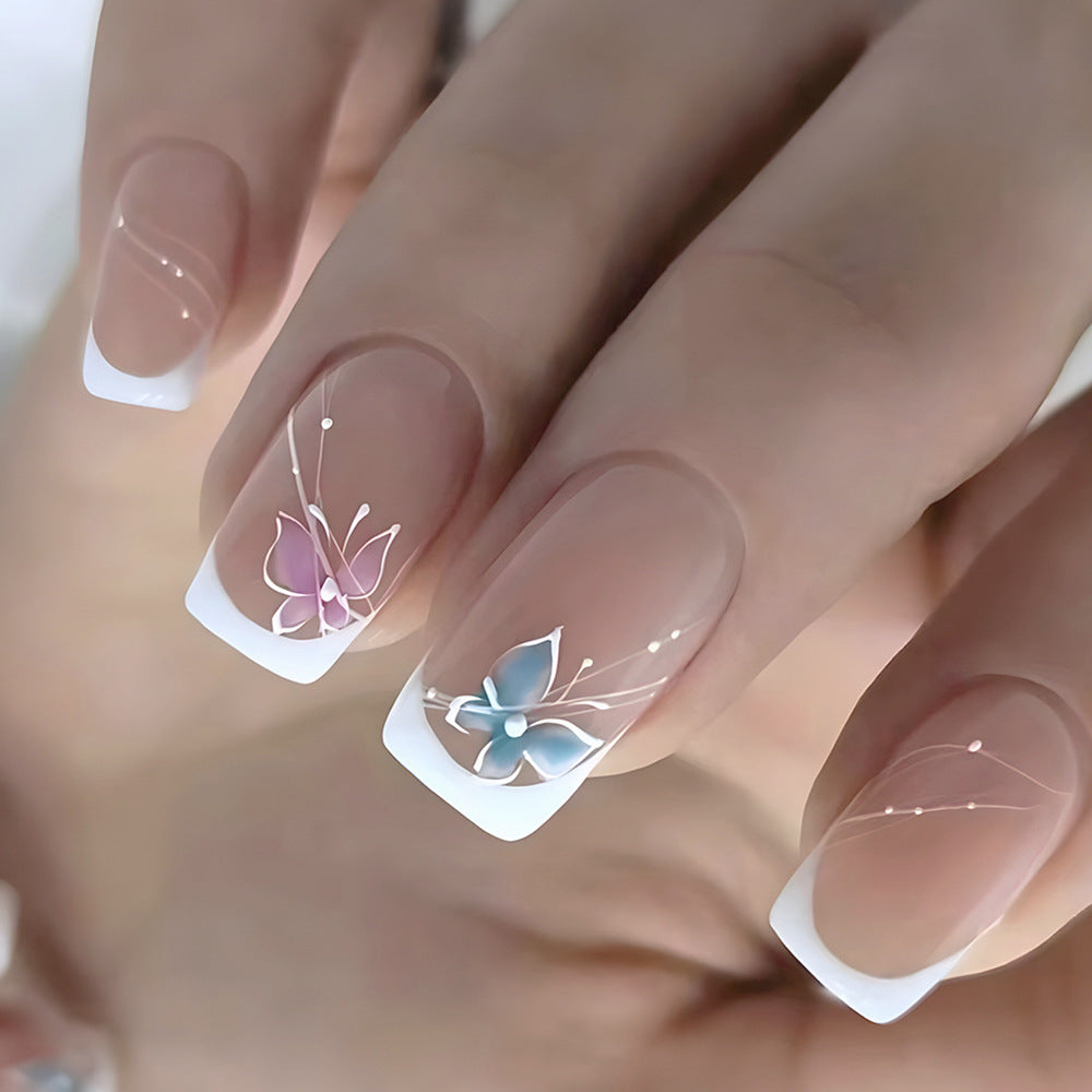 Elegant Floral Design Nail Art Set Bowlift