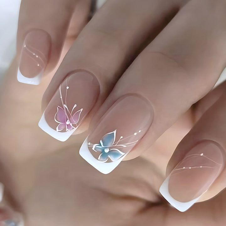 Elegant Floral Design Nail Art Set Bowlift