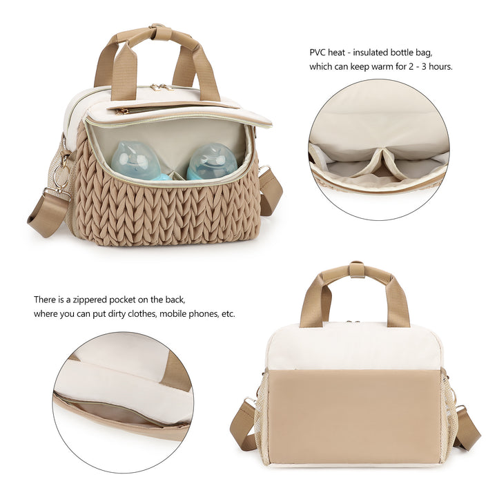 Fashionable diaper bag with elegant woven look Bowlift