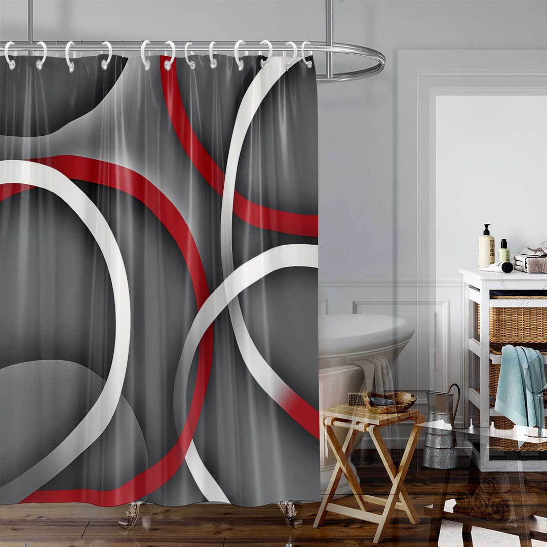 Coastal-Inspired Artistic Shower Curtain Bowlift