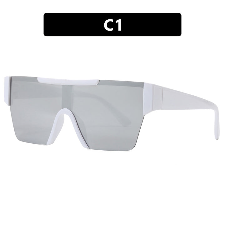 Women's futuristic sports sunglasses with UV protection and wide lens area Bowlift