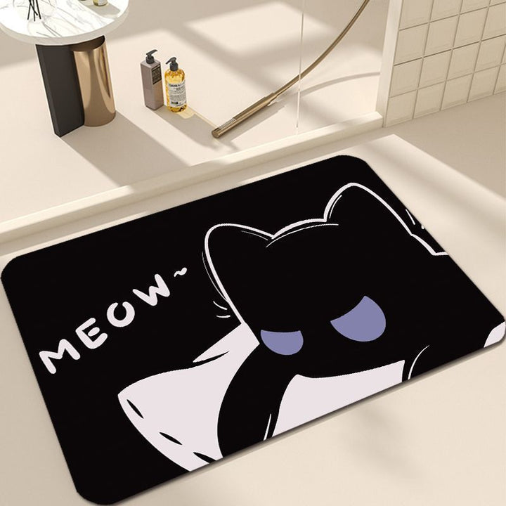 Cute Cat Design Bath Mat Bowlift