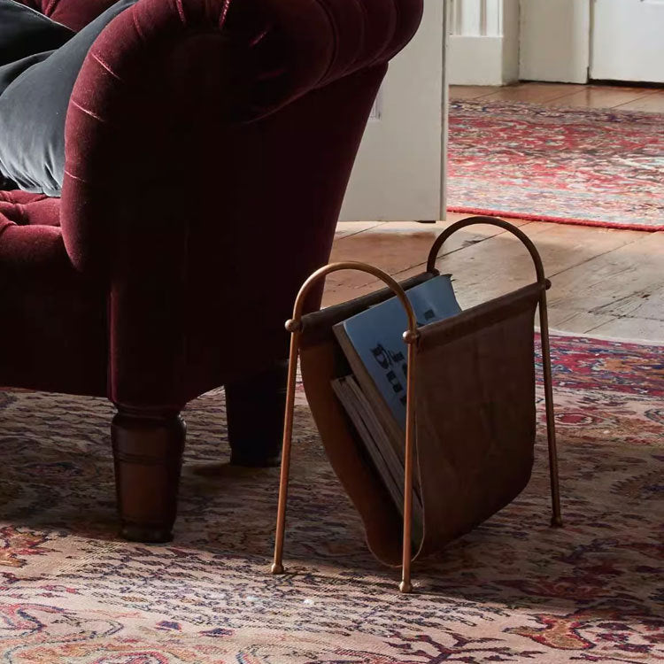 Elegant Leather Magazine Holder
