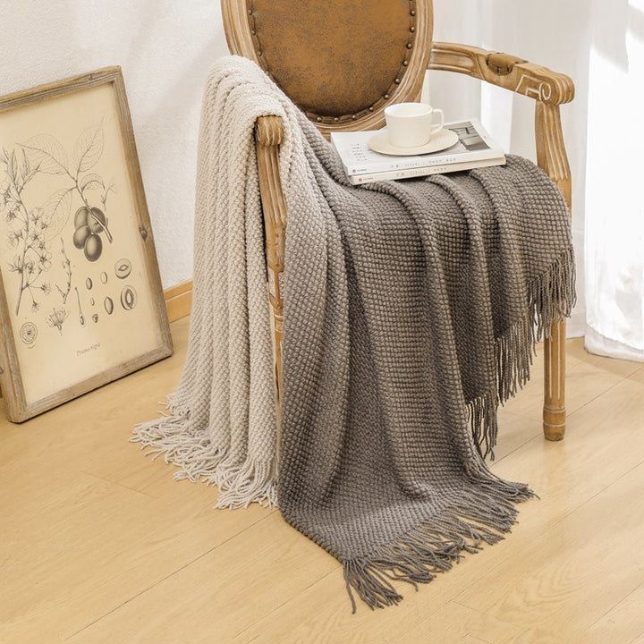 Cozy Knitted Throw Blanket