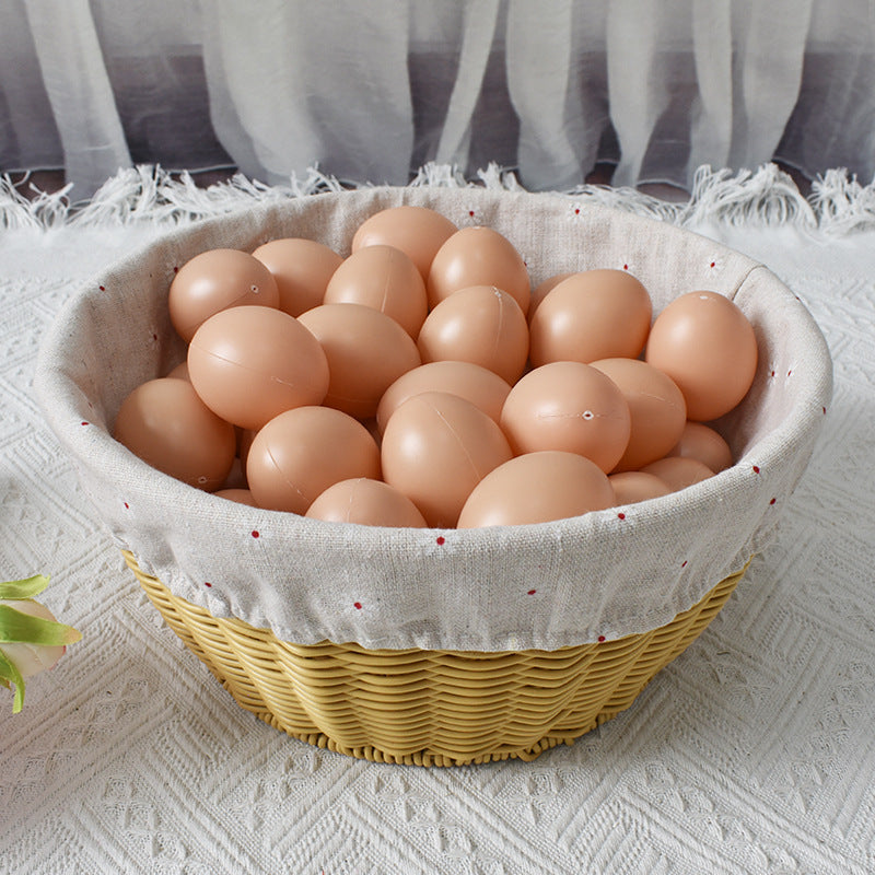 Cozy Fabric-Lined Woven Basket Bowlift