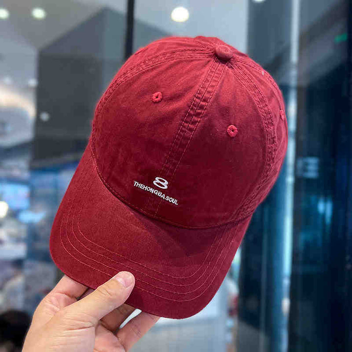 Men's Distressed Cotton Baseball Cap Bowlift