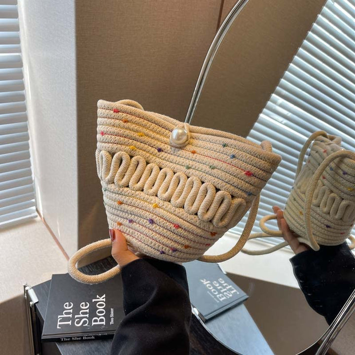 Women’s Fashion Basket Bag with Unique Structure Bowlift