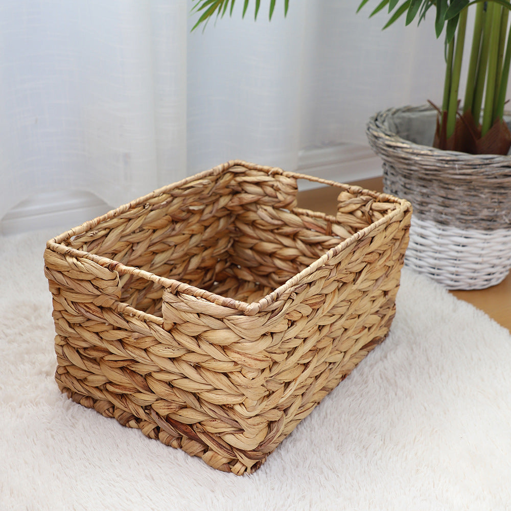 Handcrafted organizer basket with two handles Bowlift