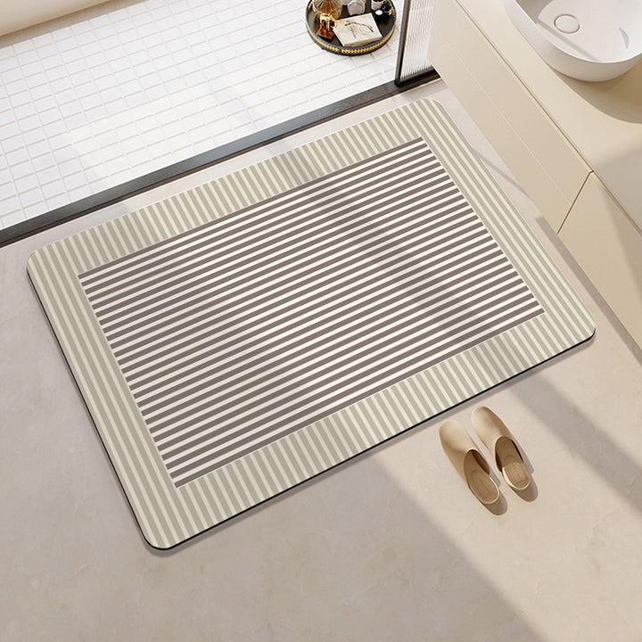 Plush Geometric Bath Mat Bowlift