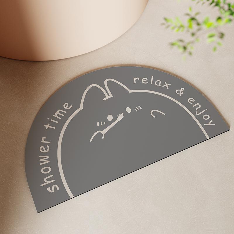 Unisex Shower Time Themed Bath Mat Bowlift