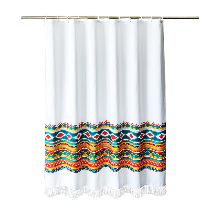 Artistic Patterned Shower Curtain Bowlift