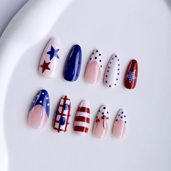 Artificial nails with unique graphic designs Bowlift