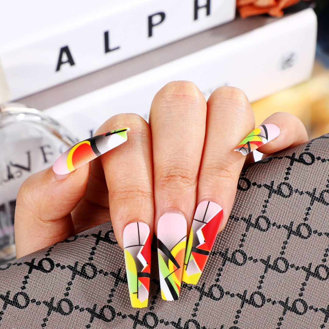 Creative artificial nails in modern 3D design Bowlift