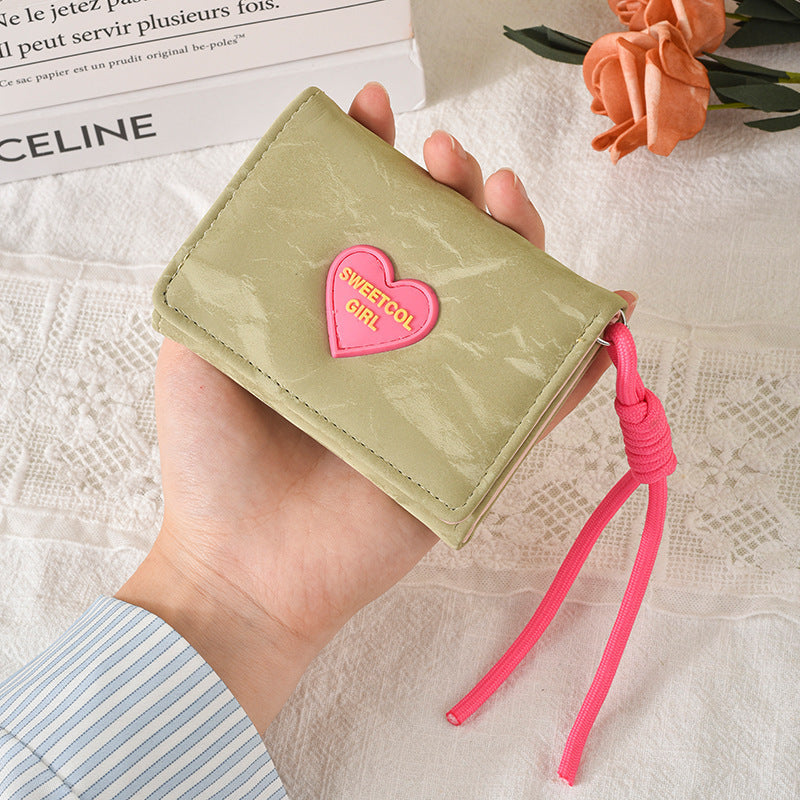 Cute Heart-Embellished Wallet Bowlift
