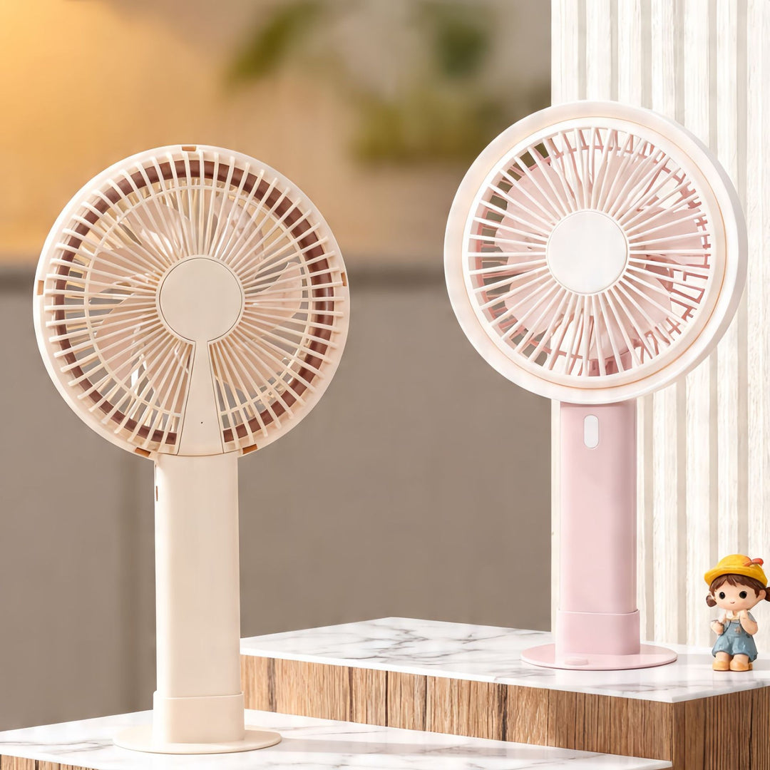 Women's Portable Table Fan with Flexible Tilt Mechanism and USB Connection Bowlift