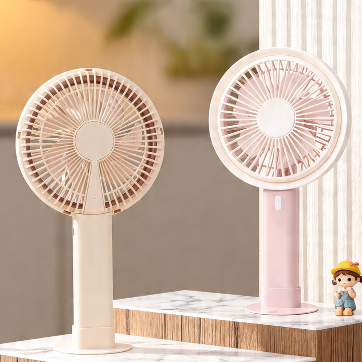 Women's Portable Table Fan with Flexible Tilt Mechanism and USB Connection Bowlift