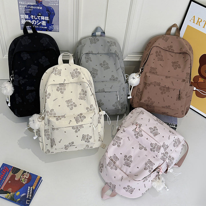 Backpack with Cute Paw Designs and Ergonomic Shoulder Straps Bowlift