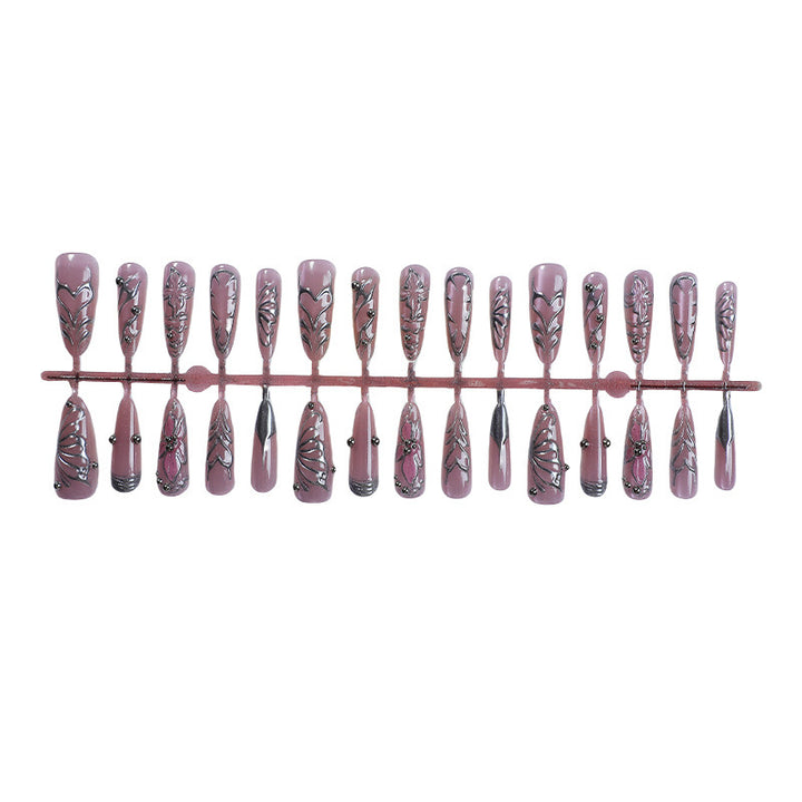 Artificial nails with filigree design Bowlift