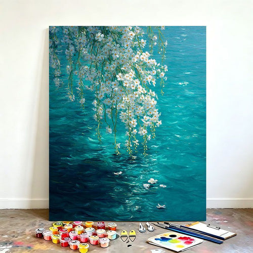 Floral-Inspired Scenic Canvas Art Print Bowlift