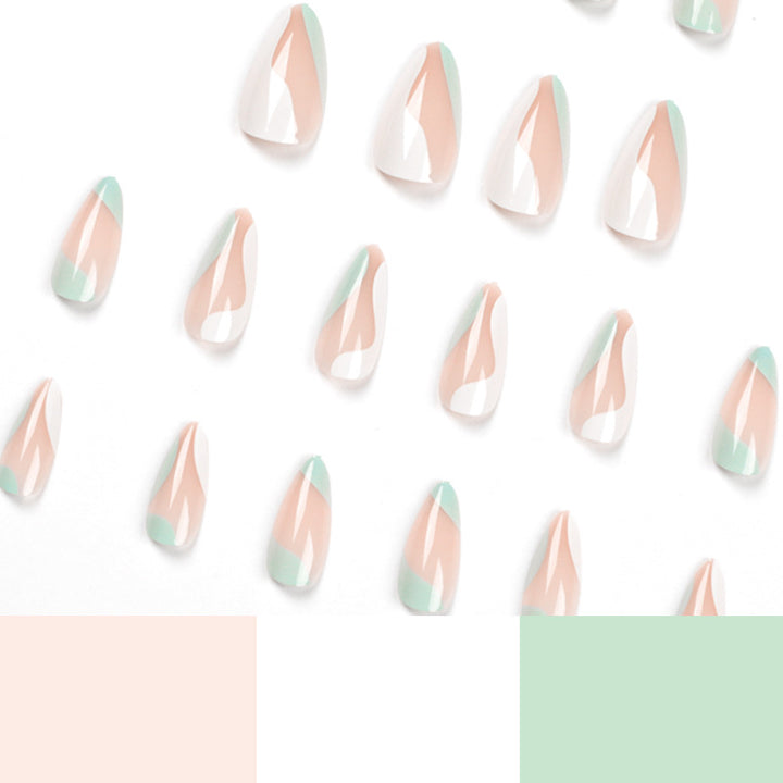 Artificial nail extensions with stylish design Bowlift
