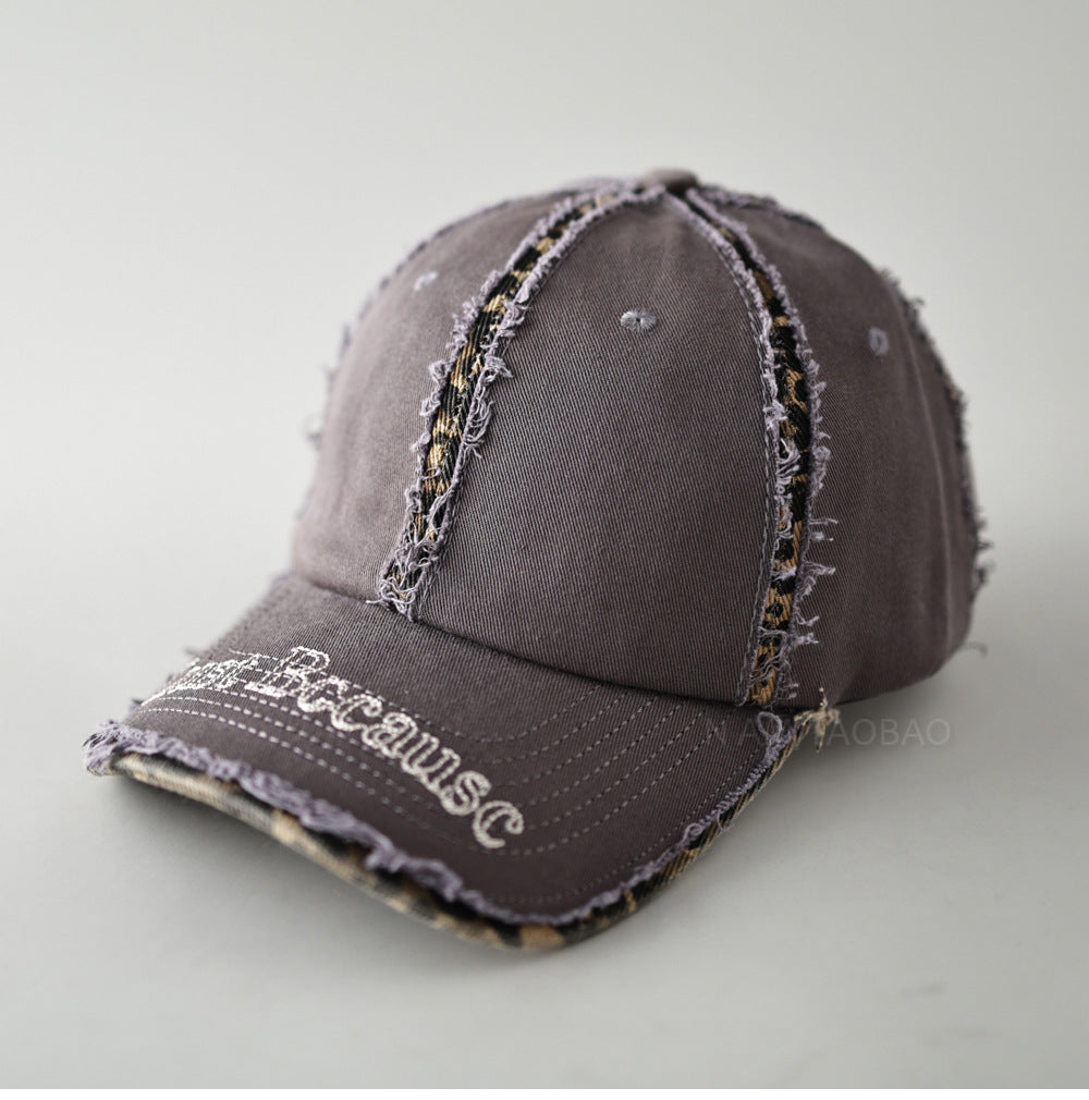 Men's Distressed Vintage-Inspired Baseball Cap Bowlift