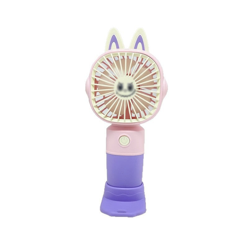 Women Portable Hand Fan with Cat Ears and USB Connection Bowlift