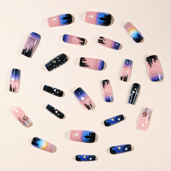 Celestial Themed Nail Art Design Bowlift