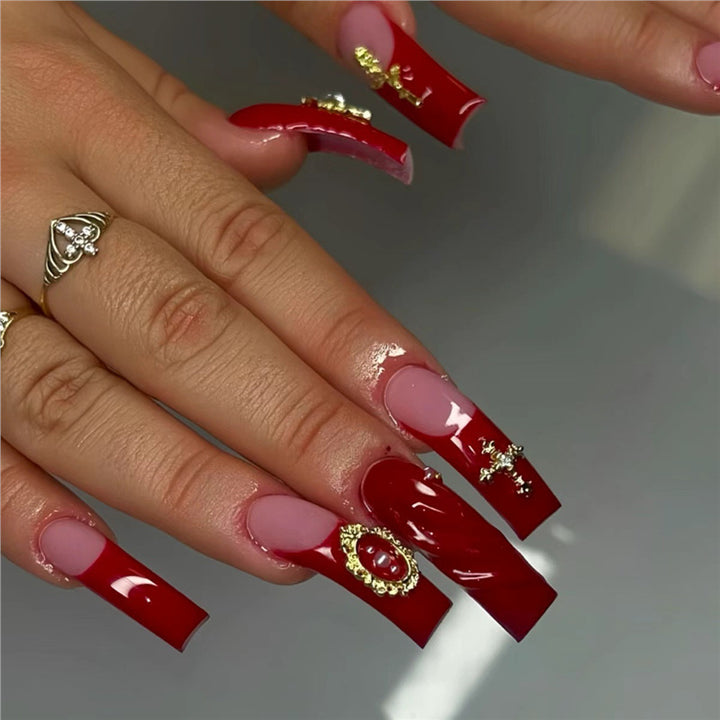 Artistic Decorative Press-On Nails Bowlift