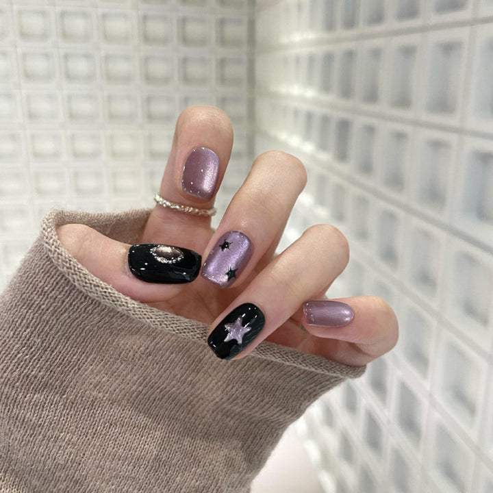 Stylish Star Design Artificial Nails Bowlift