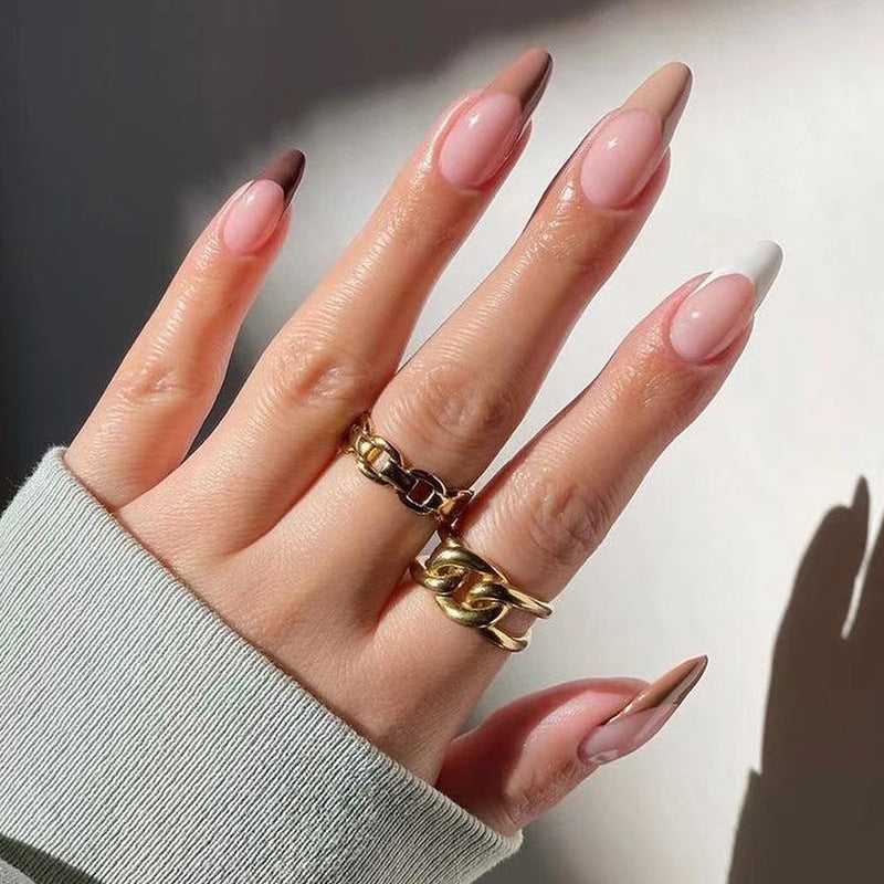 Artful gel nails with elegant gradient and fashionable accent Bowlift