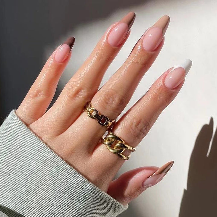 Artful gel nails with elegant gradient and fashionable accent Bowlift
