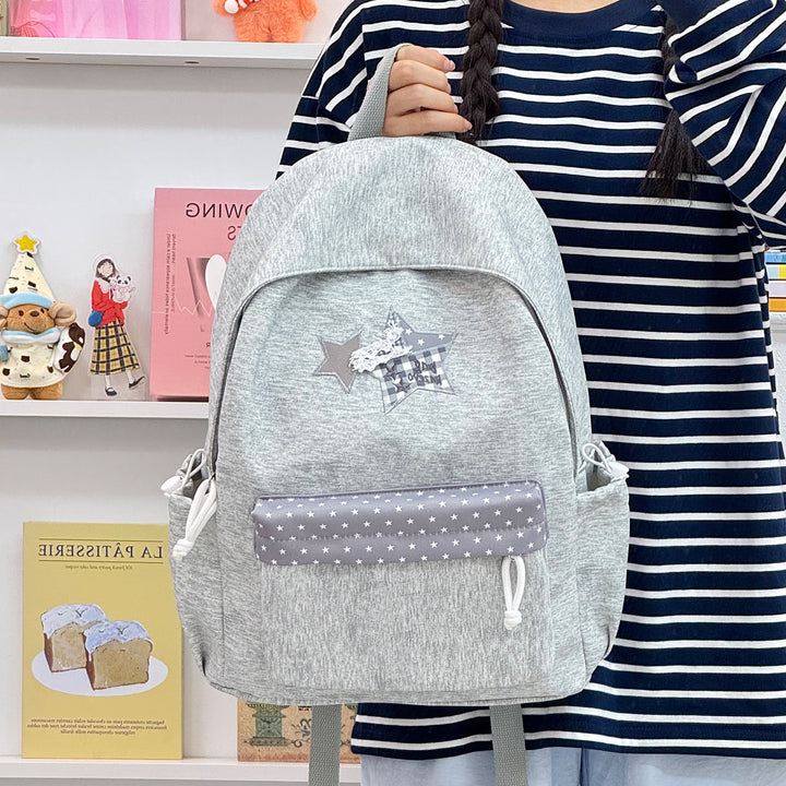 Stylish Star-Embellished Backpack Bowlift
