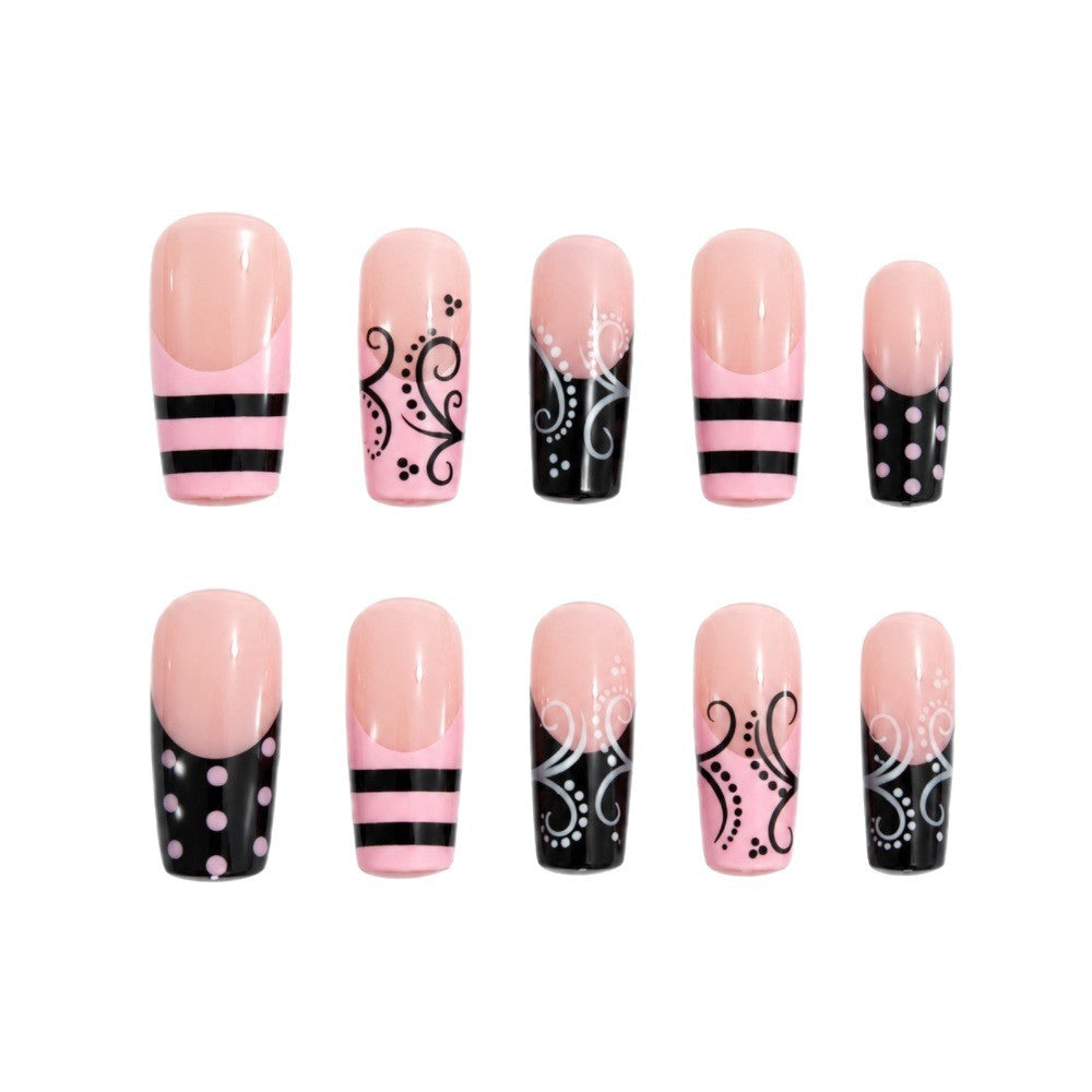 Artificial nails with elegant designer print Bowlift