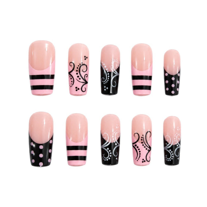 Artificial nails with elegant designer print Bowlift